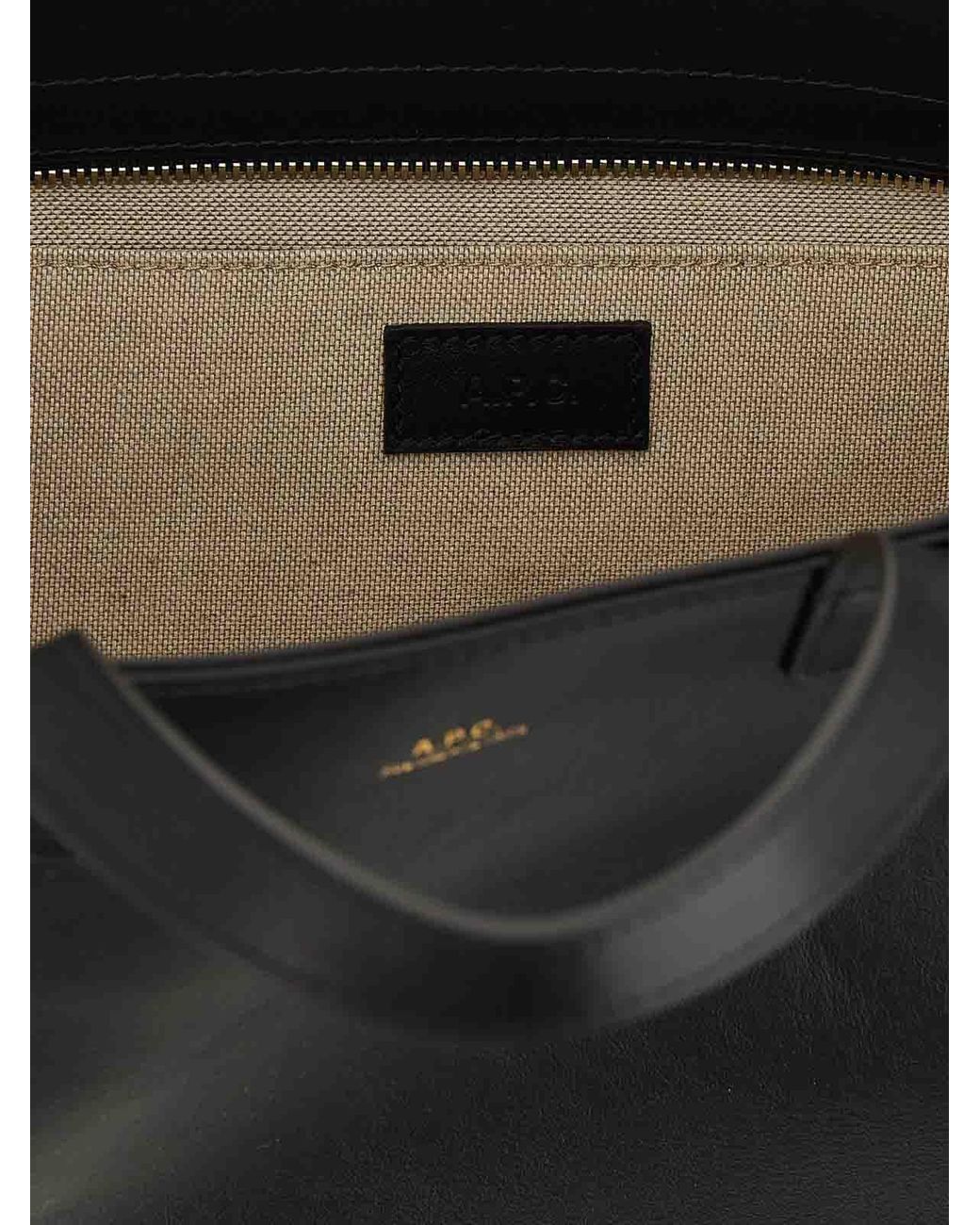 A.P.C. Black Small 'Le Drummer' Shopping Bag