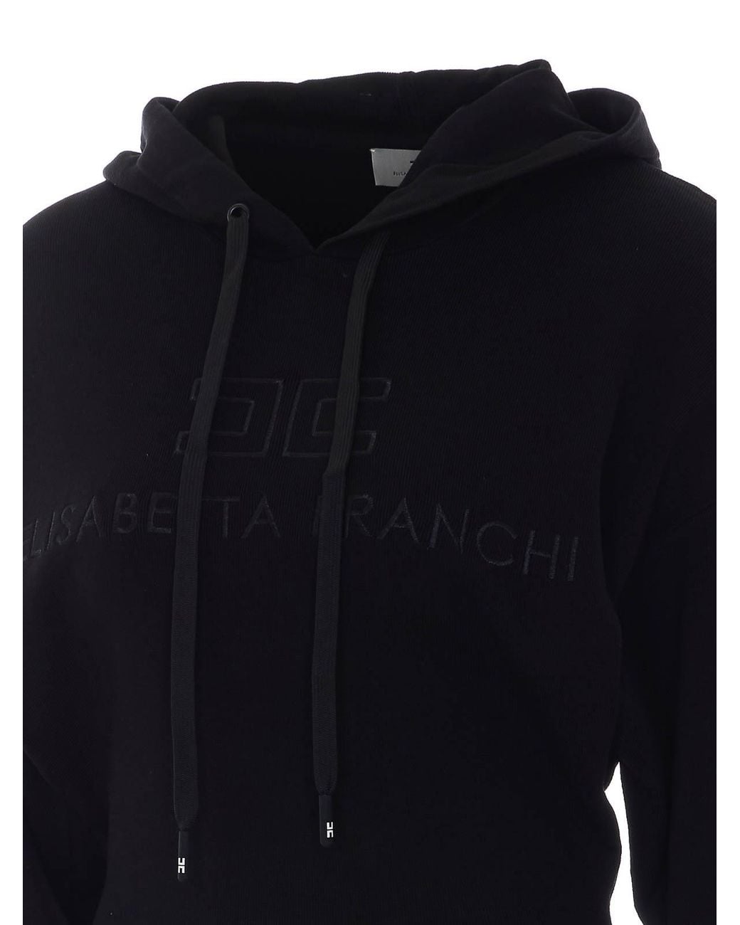Elisabetta Franchi Blue Logo Sweatshirt Body