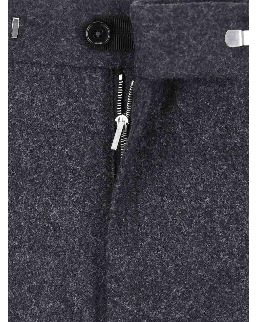 Jil Sander Gray Tailored Wool Trousers for men