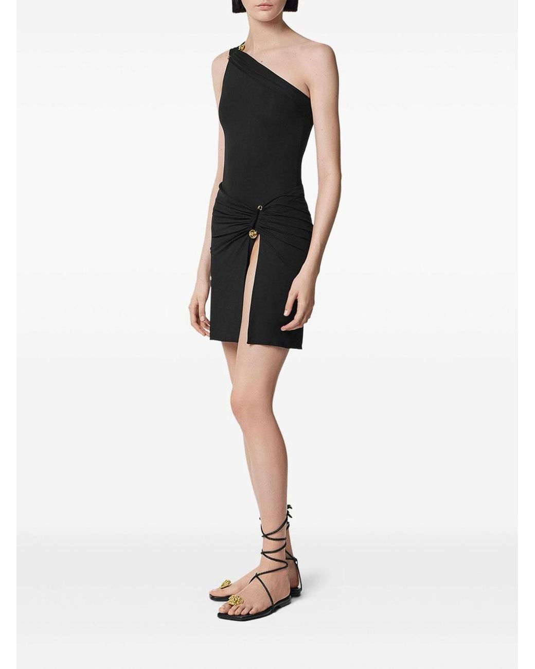 Versace Black Safety Pin Swimsuit