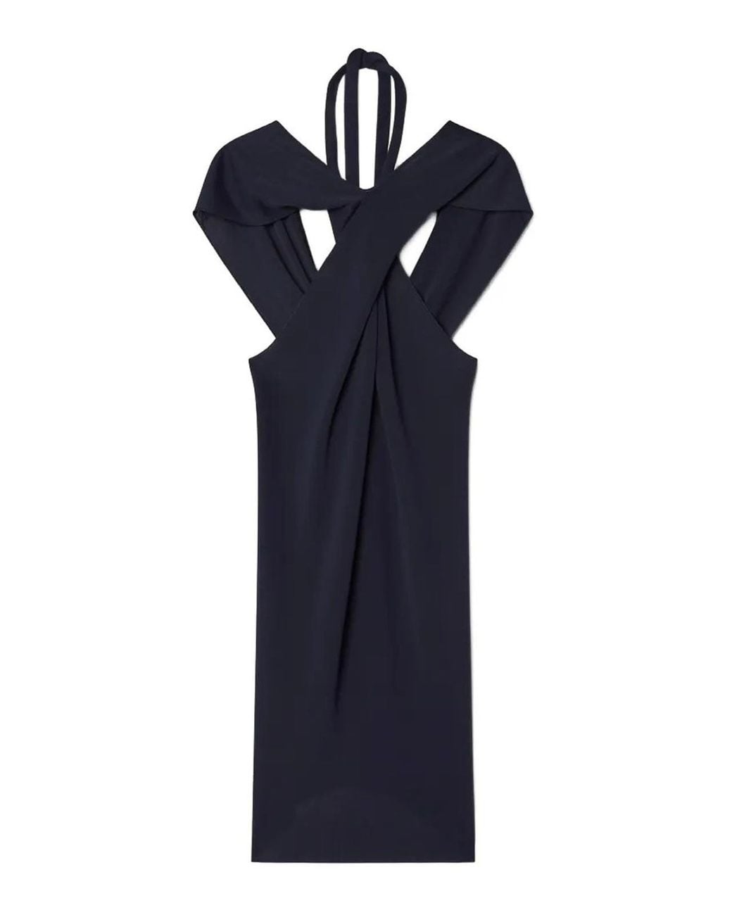 Lanvin Blue Tie-Neck Top