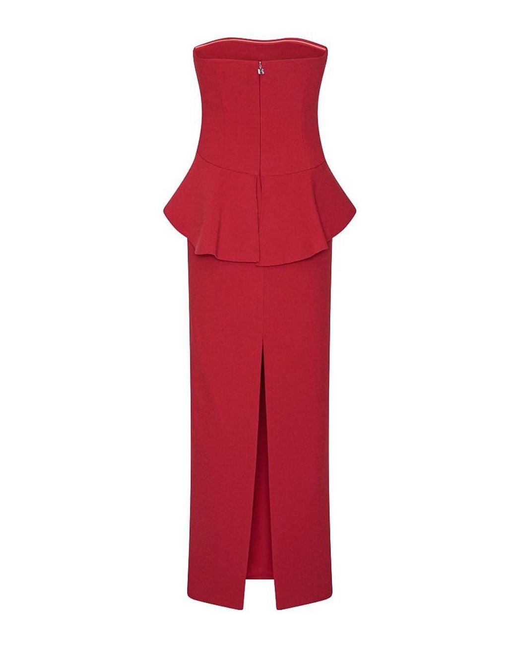 ROTATE BIRGER CHRISTENSEN Red Strapless Maxi Dress
