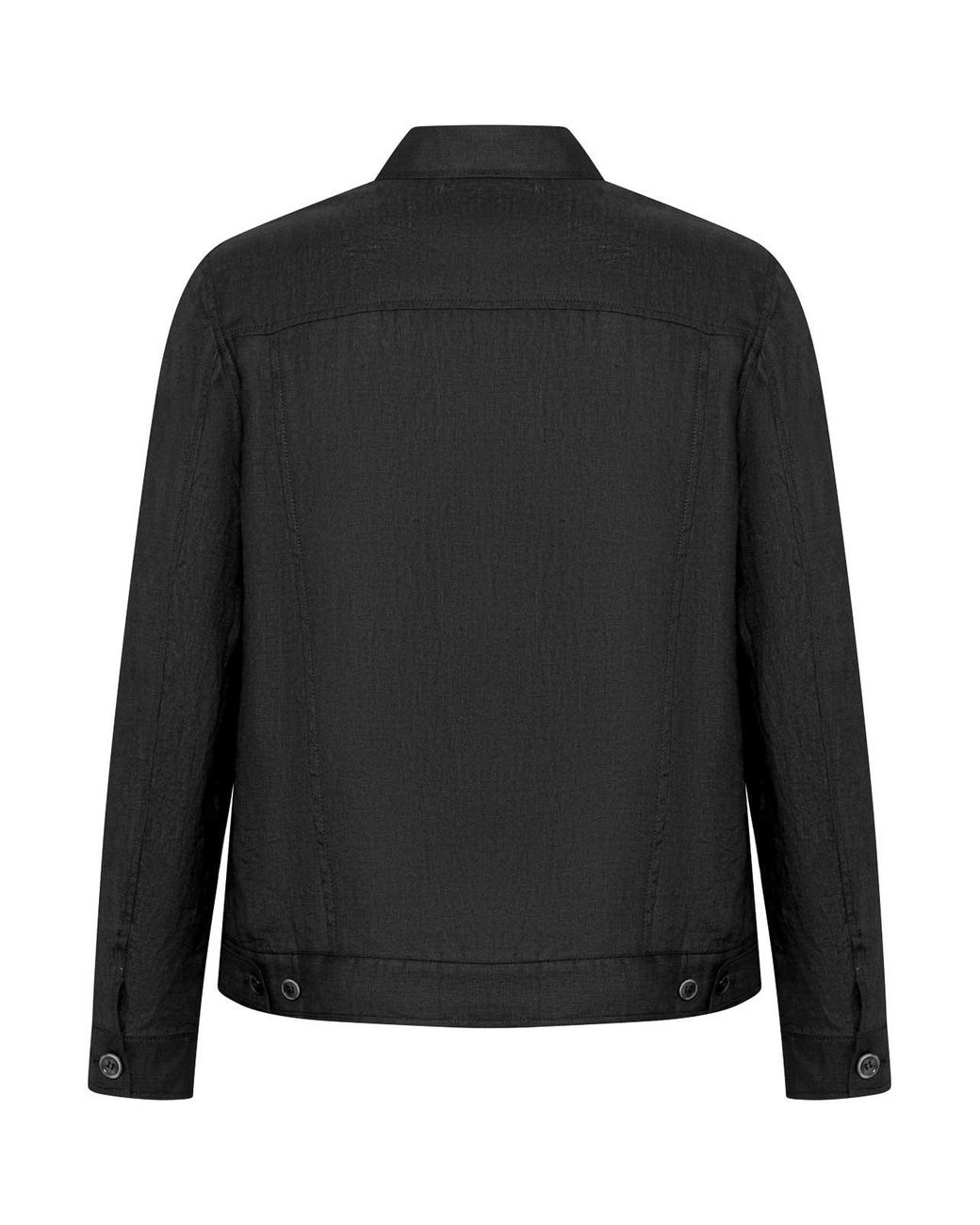 Franzese Collection Black Irish Linen Saharan Jacket for men