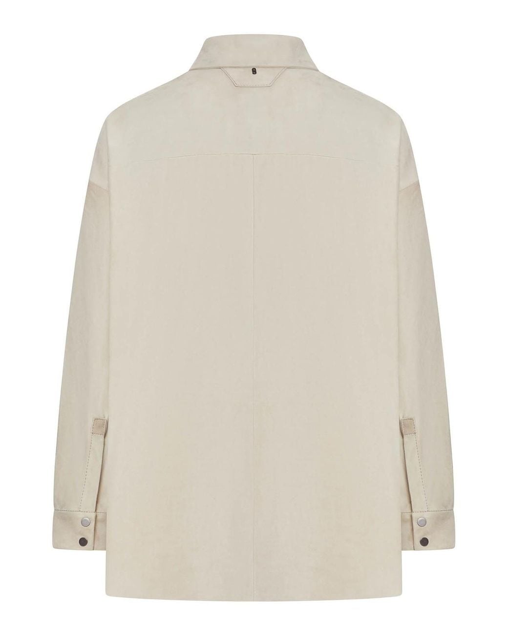 Salvatore Santoro White Suede Overshirt