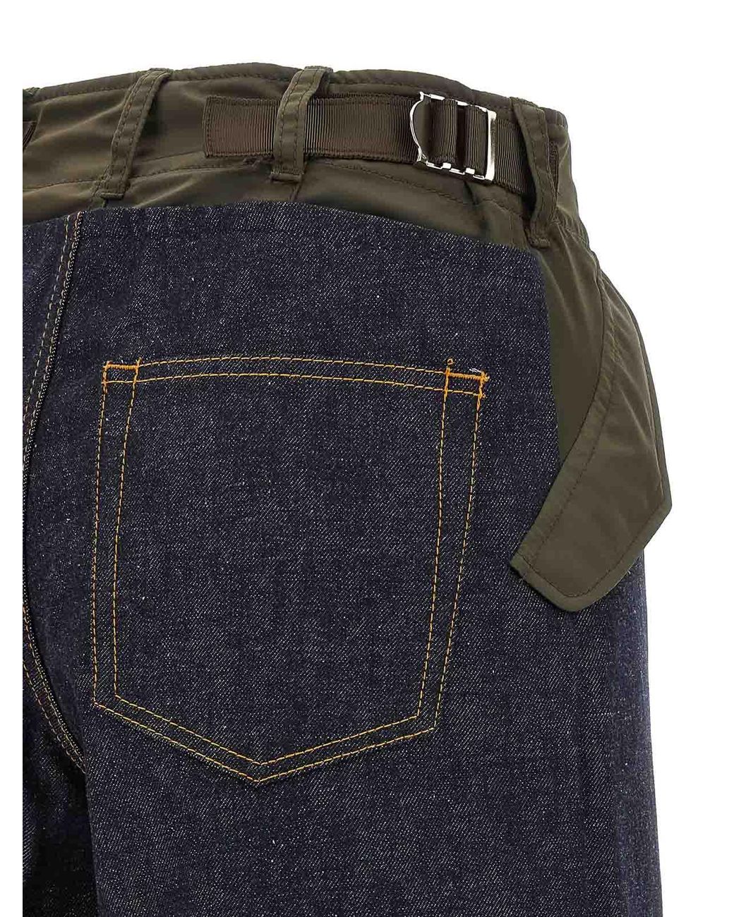 Sacai Blue Denim Pants Jeans