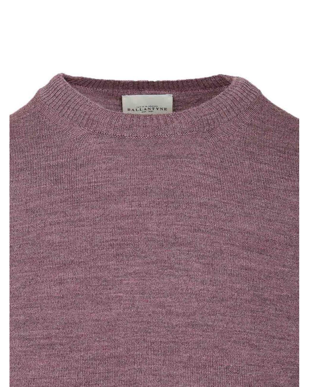 Ballantyne Purple Crew Neck Sweater for men