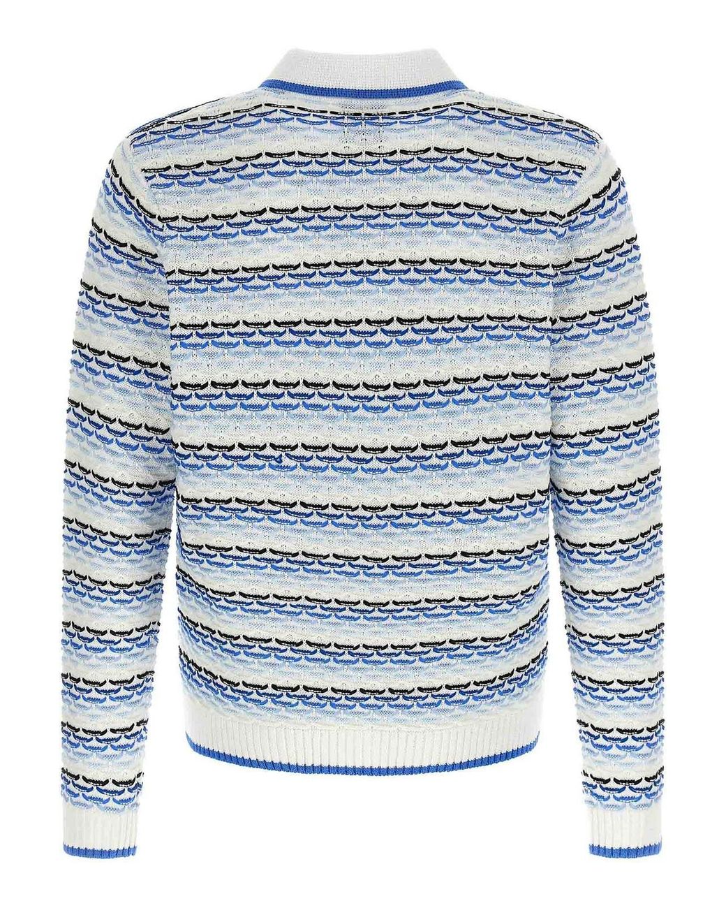 Casablanca Blue Cotton Polo Shirt for men