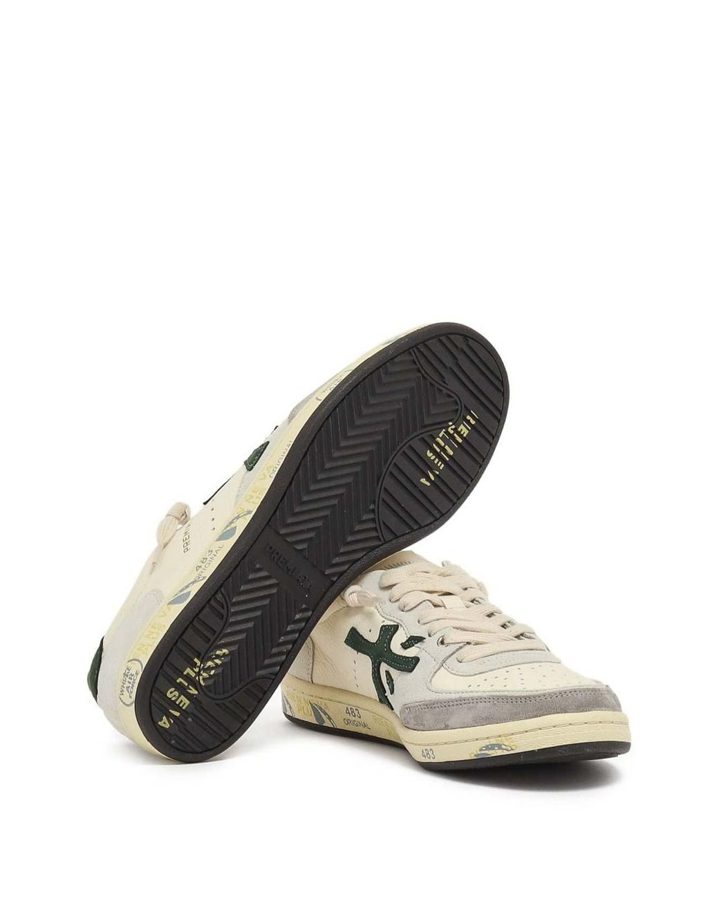 Premiata White Bskt Clay 7623 Sneakers for men
