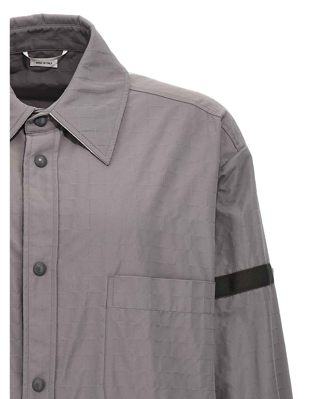 Thom Browne Gray 'Snap Front' Overshirt for men