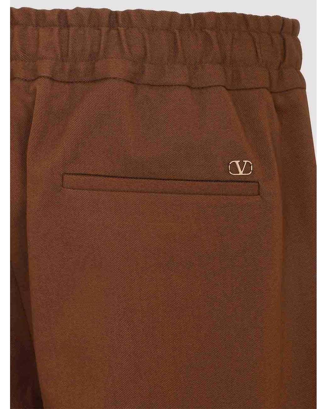 Valentino Brown Wool Pants for men