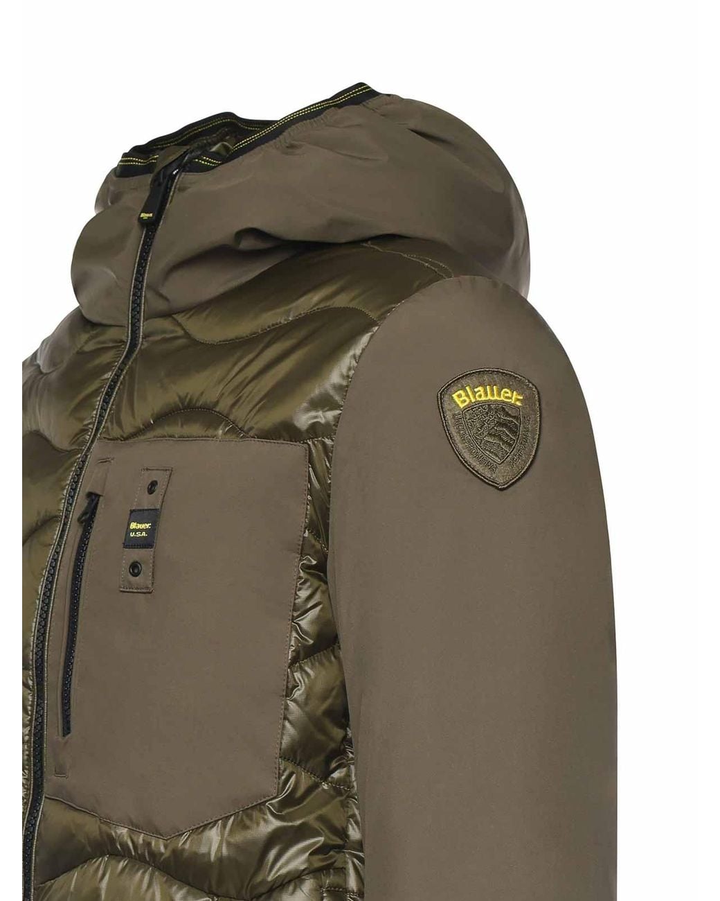 Blauer Green Padded Down Jacket With Logo for men