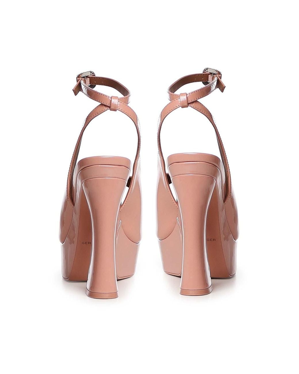 Kurt Geiger Pink Patent Leather Platform Sandal
