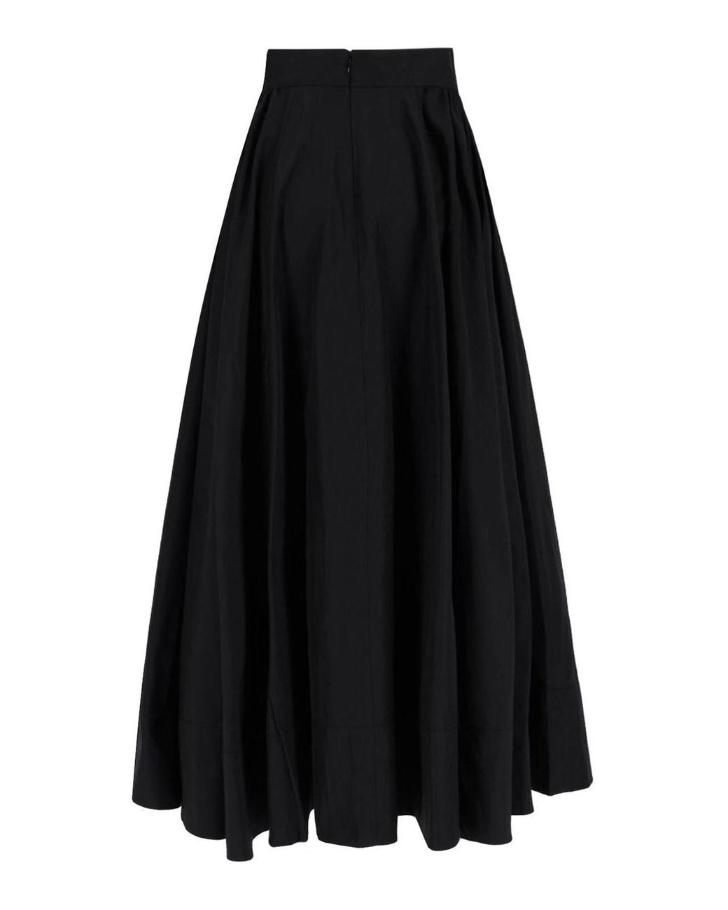 ANDAMANE Black Flared Maxi Skirt