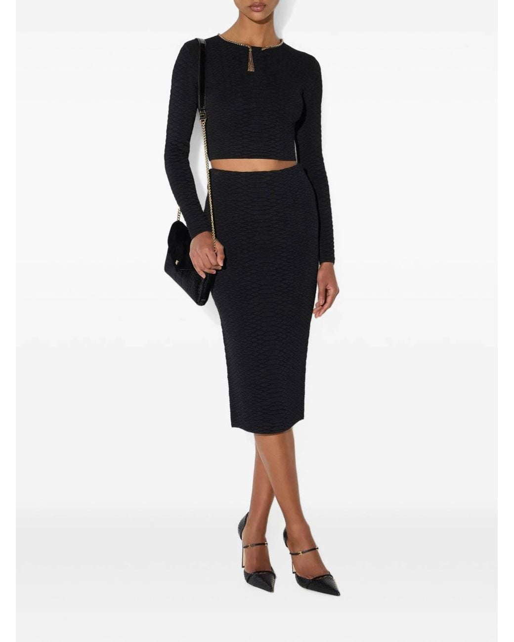 Elisabetta Franchi Blue Cropped Top