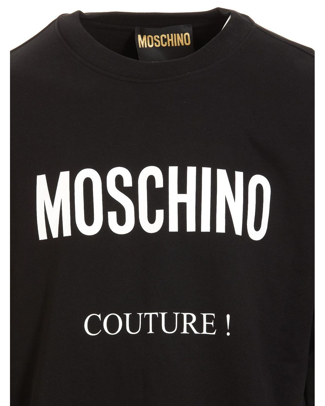 Moschino Black Cotton Sweatshirt for men