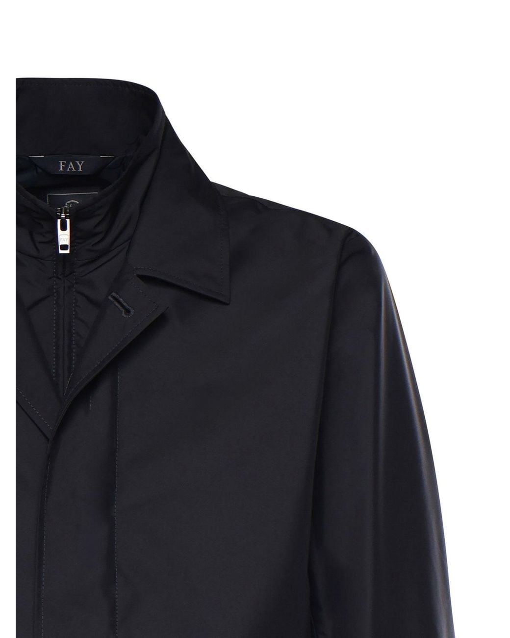 Fay Blue Technical Poplin Morning Coat for men