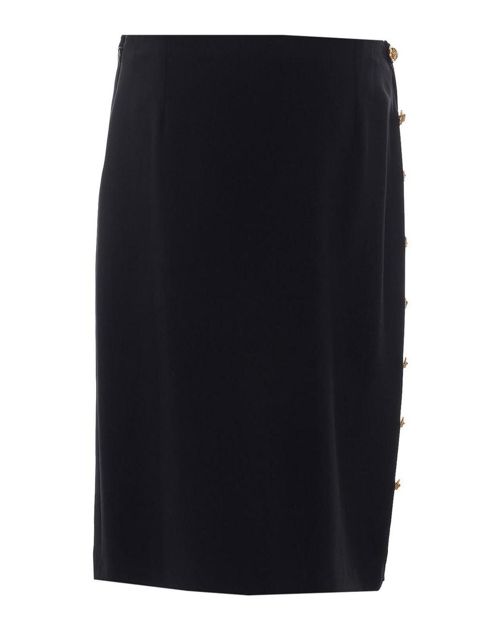 Versace Blue Midi Stretch Skirt