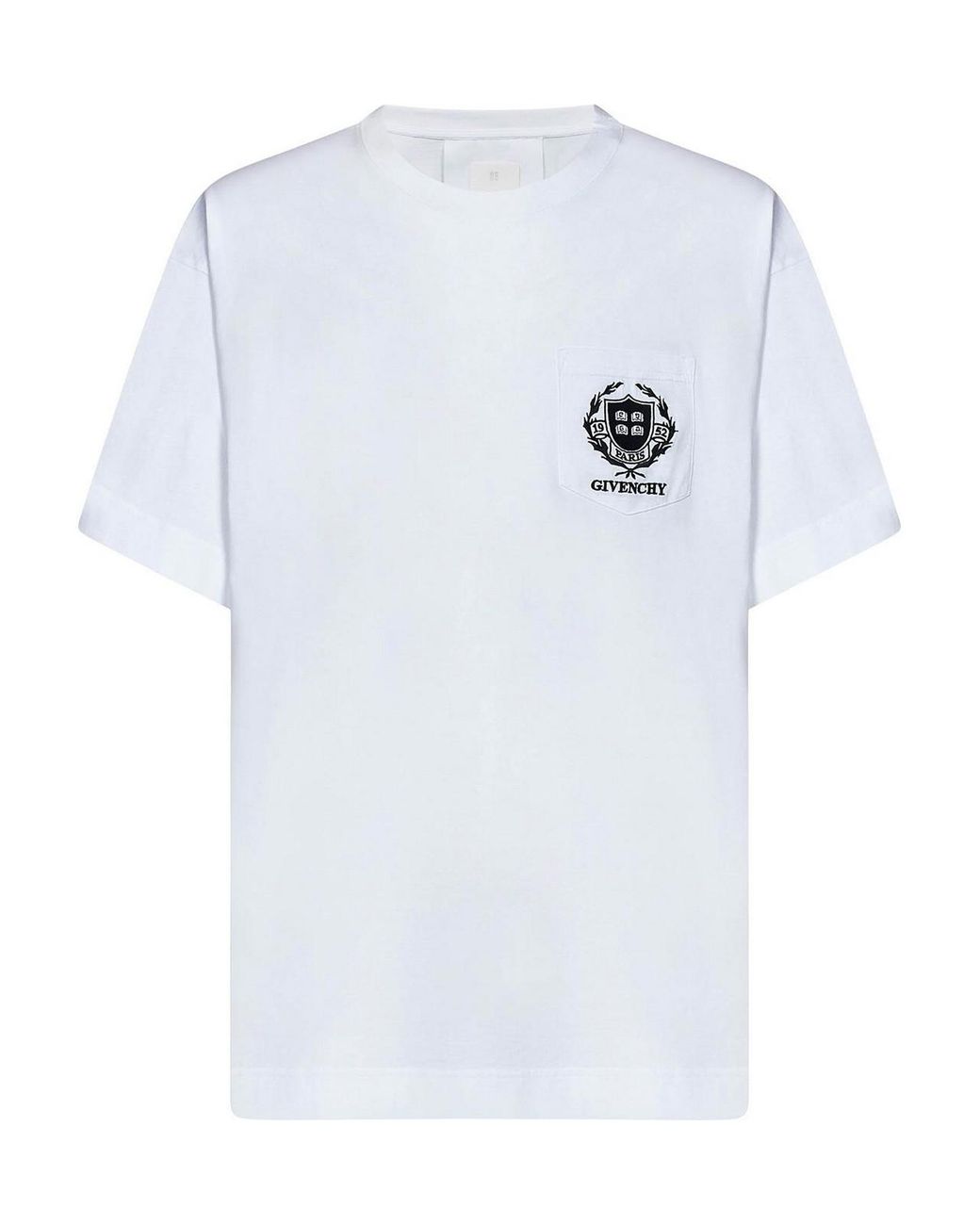 Givenchy White Crest Logo T-Shirt for men
