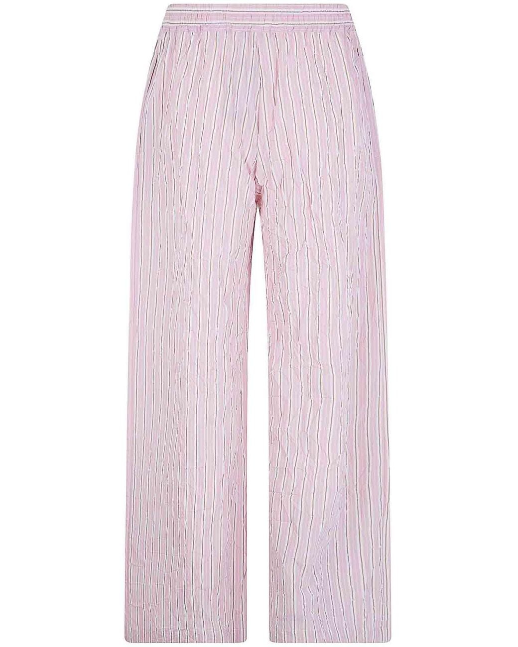 Nuur Pink Striped Trousers for men