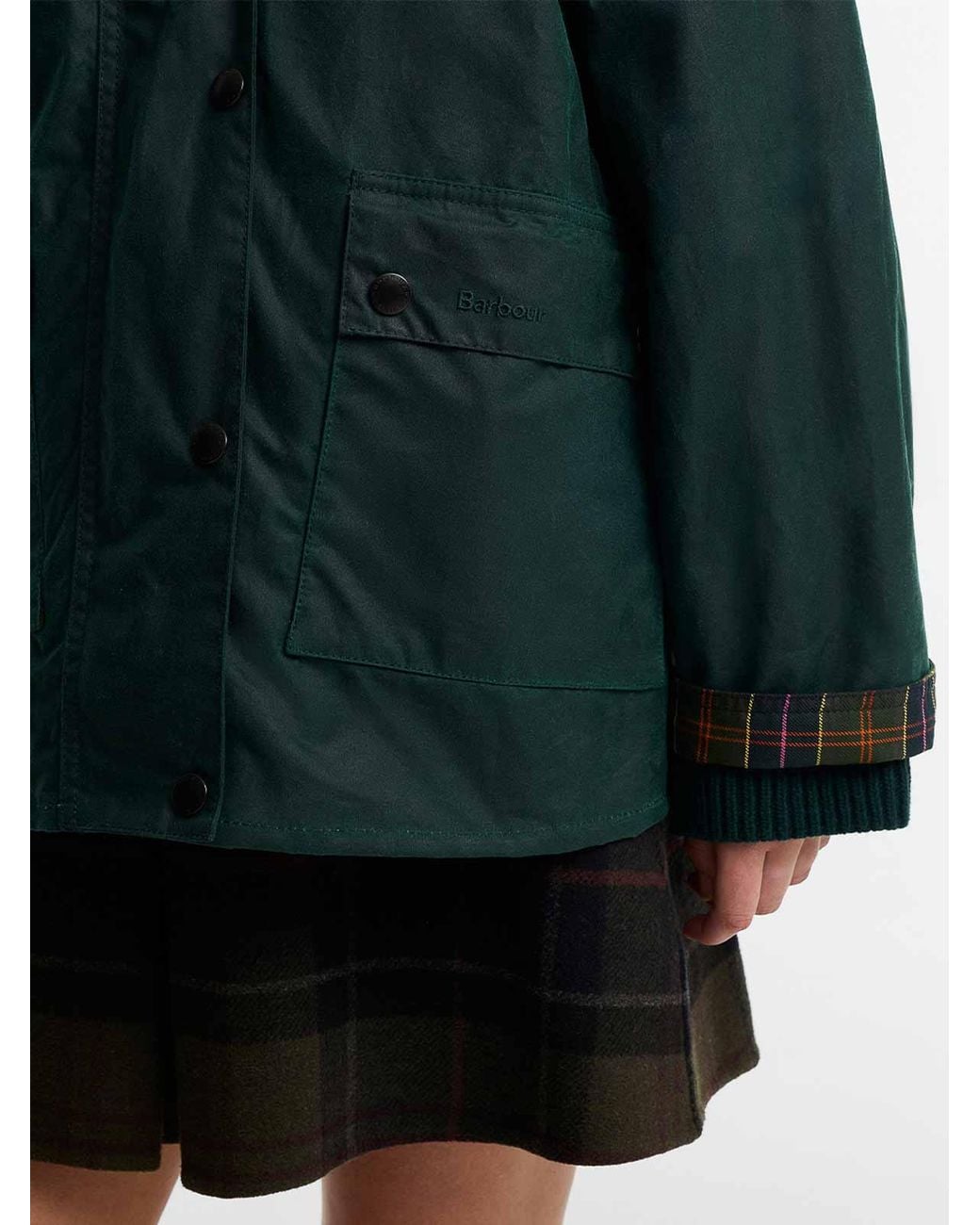 Barbour Green Paul Smith X Spey Long Waxed Jacket