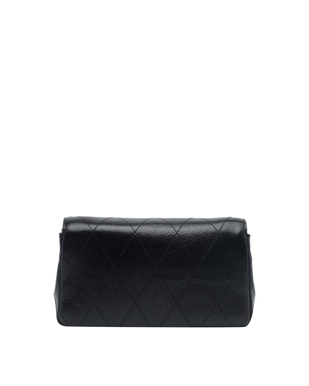 Tory Burch Black Charlie Quilted Chain Wallet