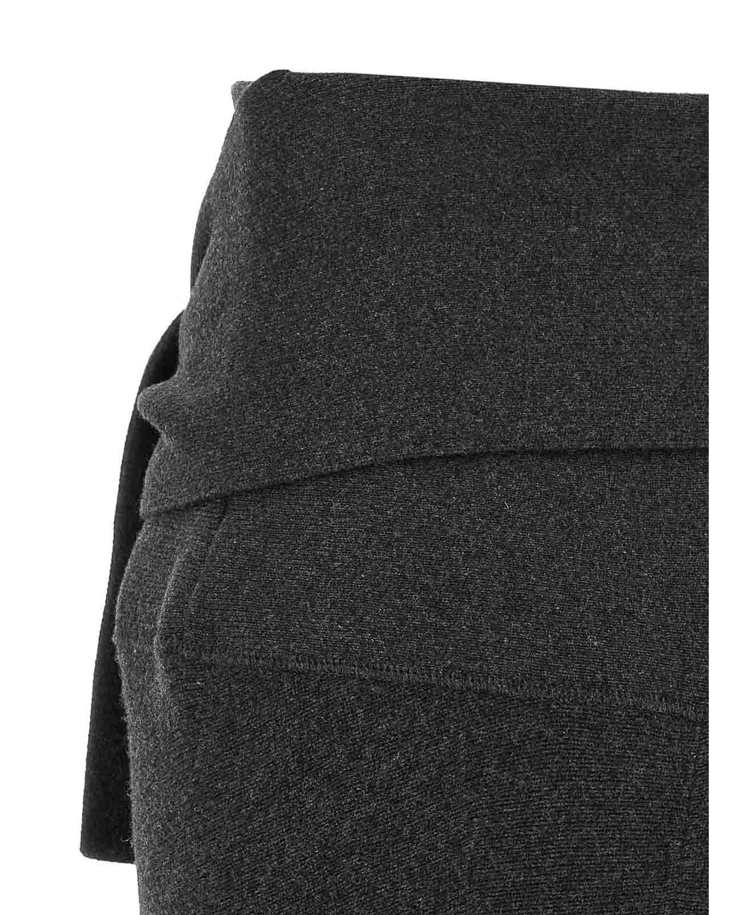Jacquemus Black La Jupe Fiocco Wool-Cashmere Skirt