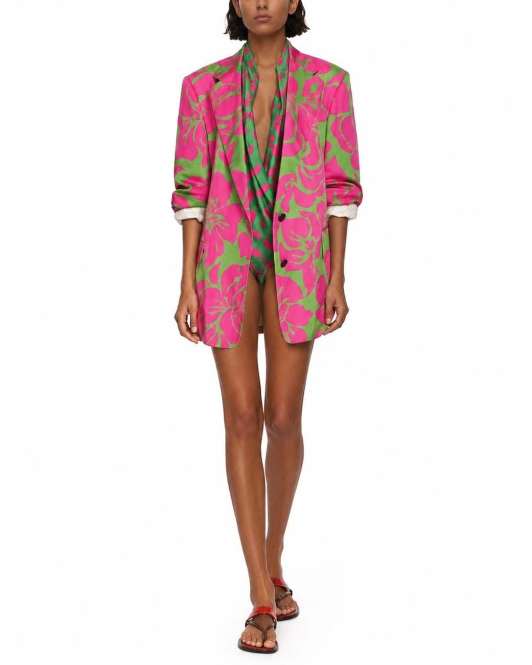 Dries Van Noten Pink Single-Breasted Jacket