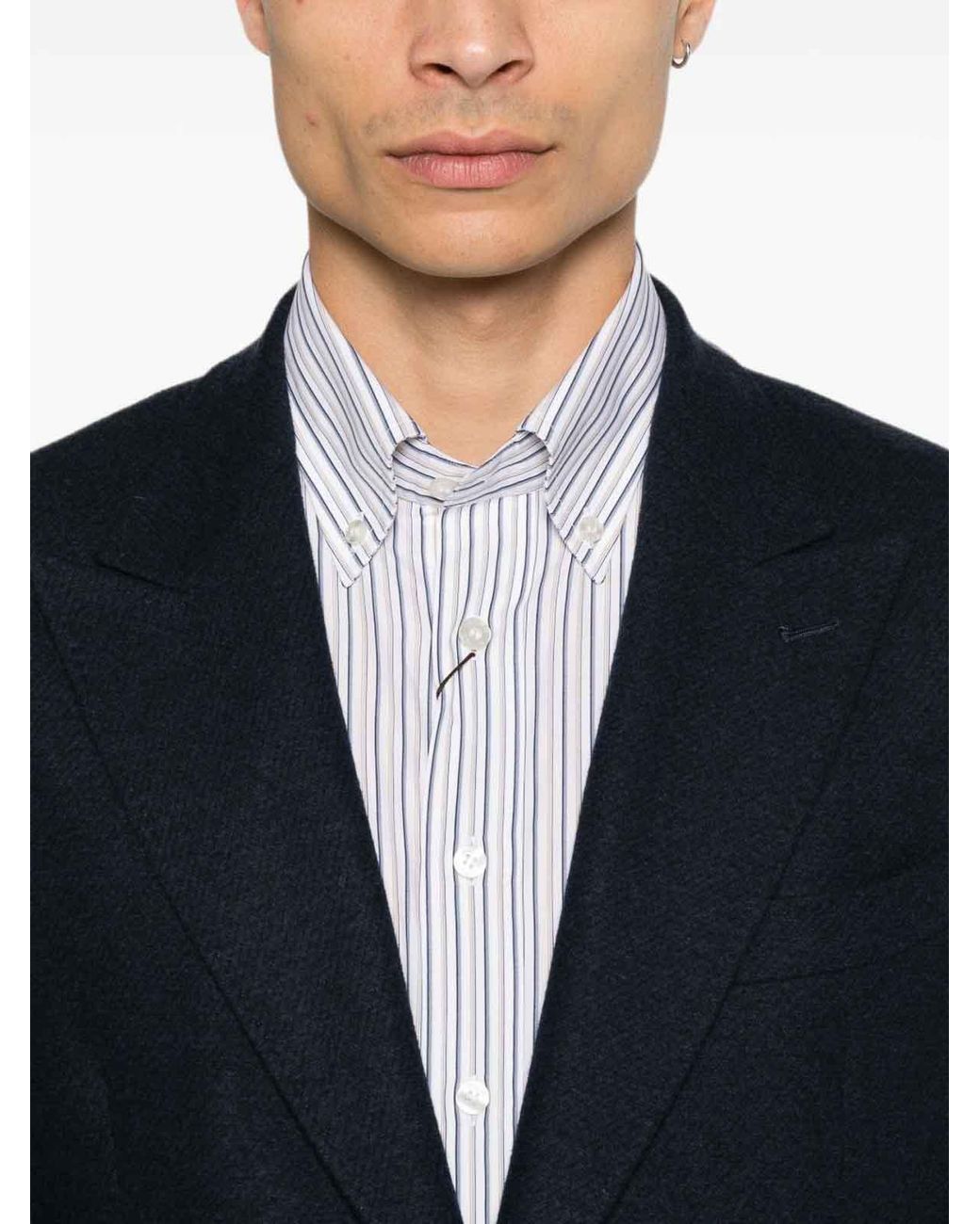Etro Blue Single-Breasted Jacket for men