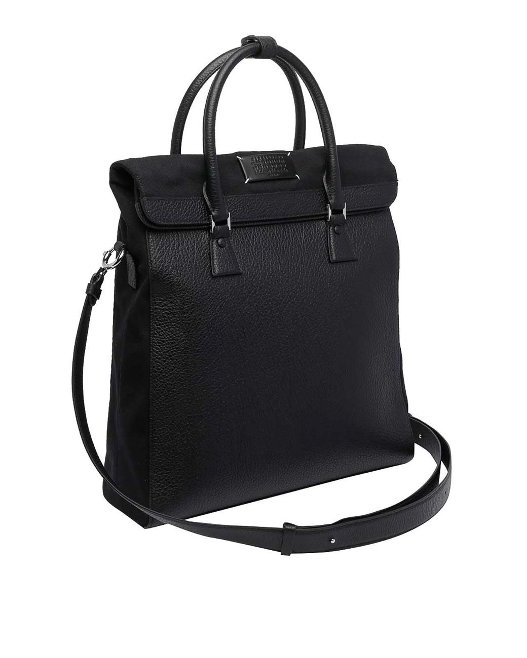 Maison Margiela Black Logo Backpack for men