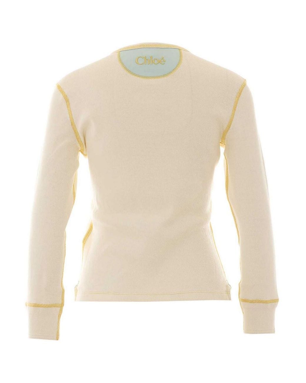 Chloé Natural Fitted Henley Shirt