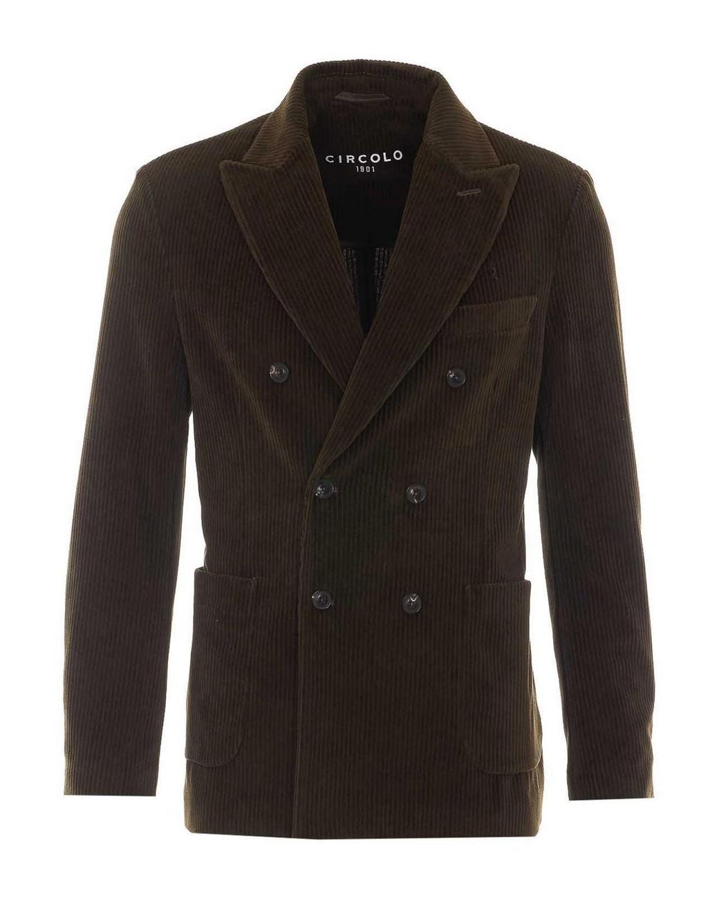 Circolo 1901 Black Velvet Double Breasted Jacket for men