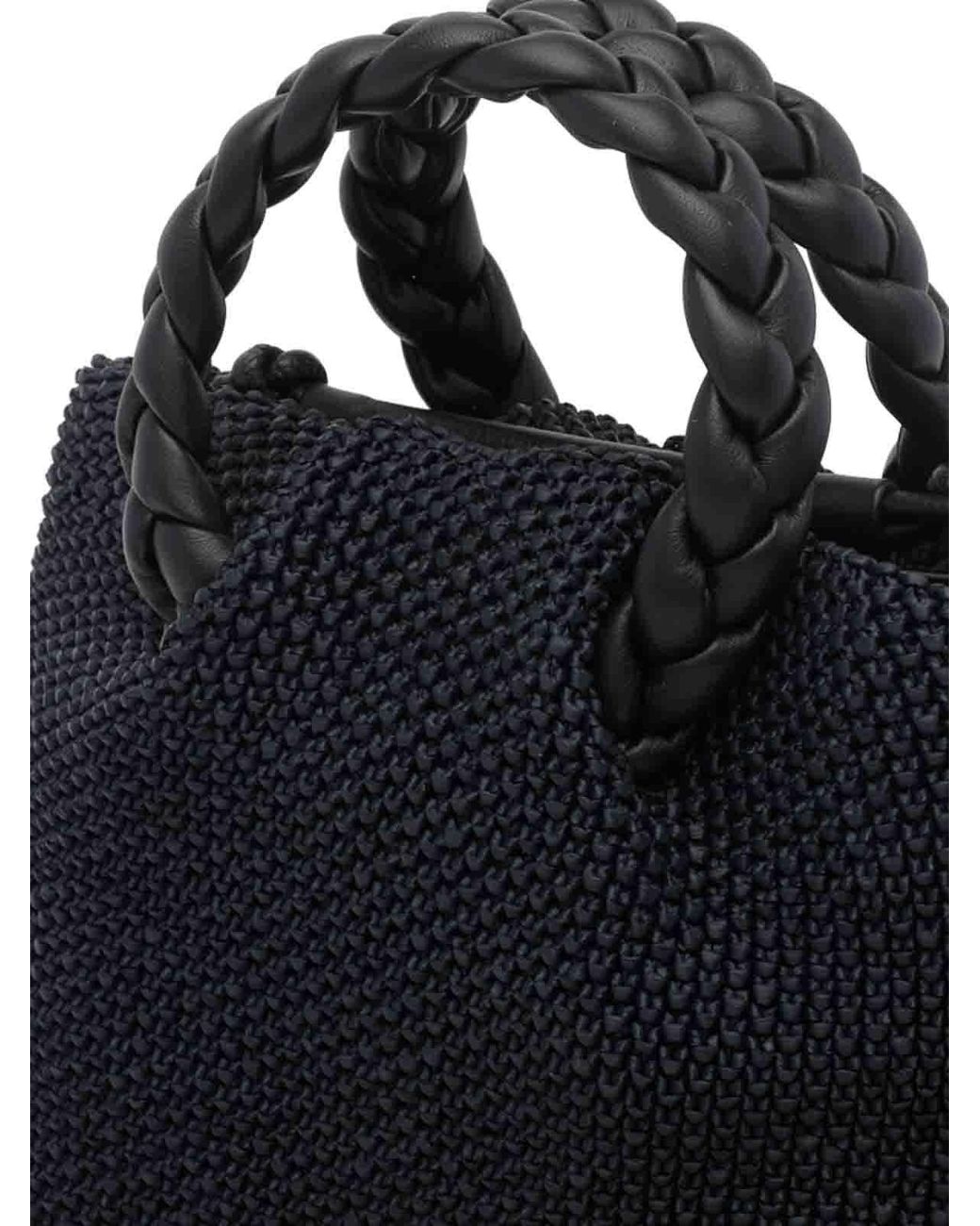 Hereu Blue Rafia Bombom Handbag