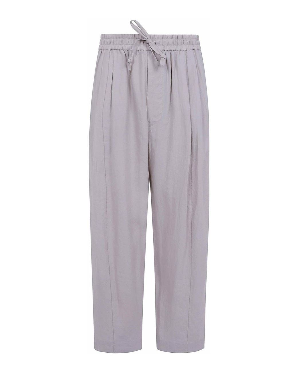 Ziggy Chen Gray Thin Stripe Drawstring Trousers for men