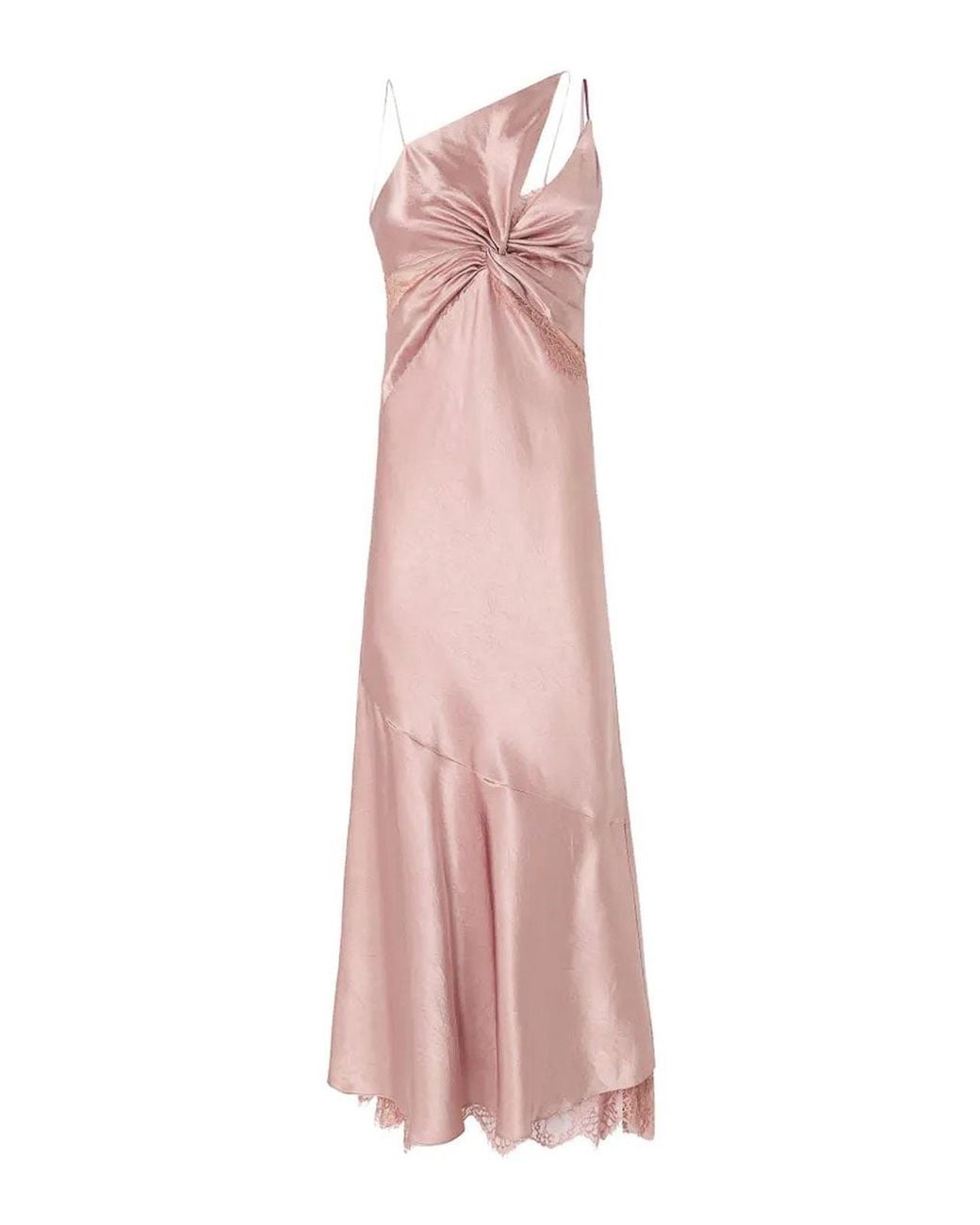 Pinko Pink Ferrari Abito Satin Light Crin Rosa Cenere