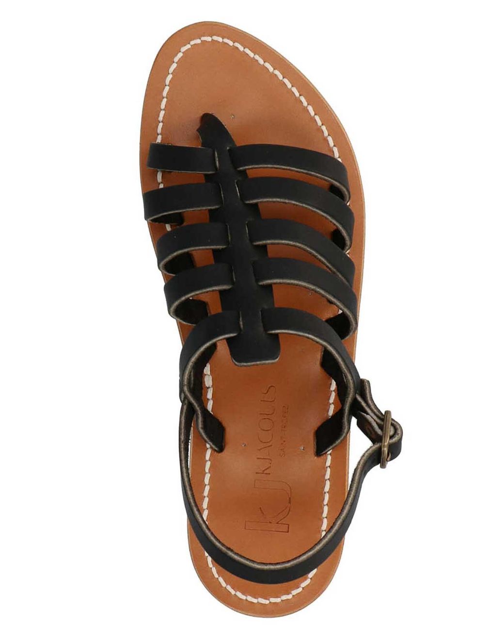 K. Jacques Black Homere Sandals for men