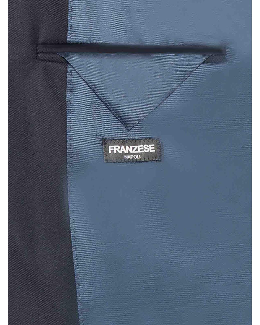 Franzese Collection Blue Single-Breasted Rolls-Royce Style Suit for men