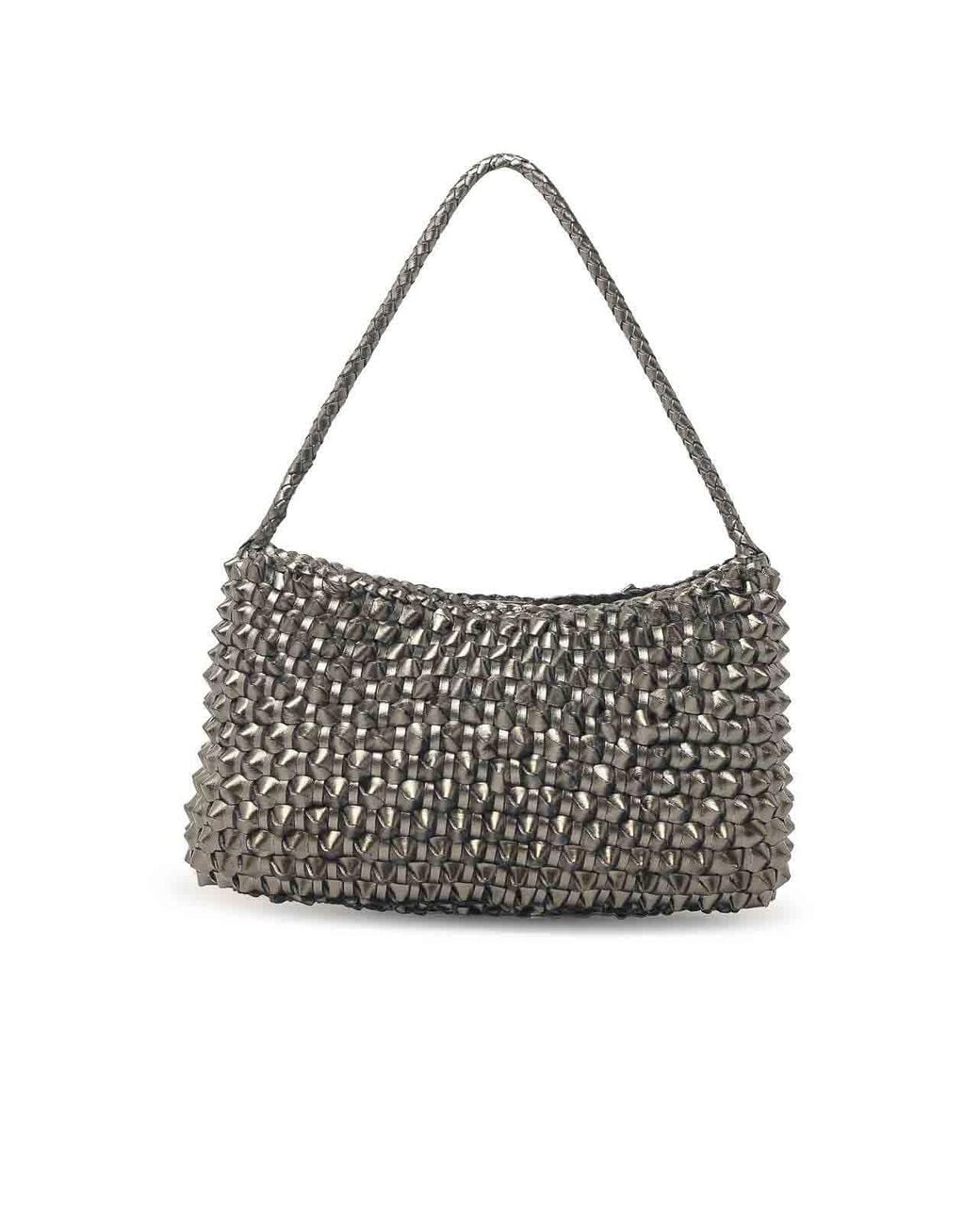 Dragon Diffusion Gray Basil Cactus Leather Bag