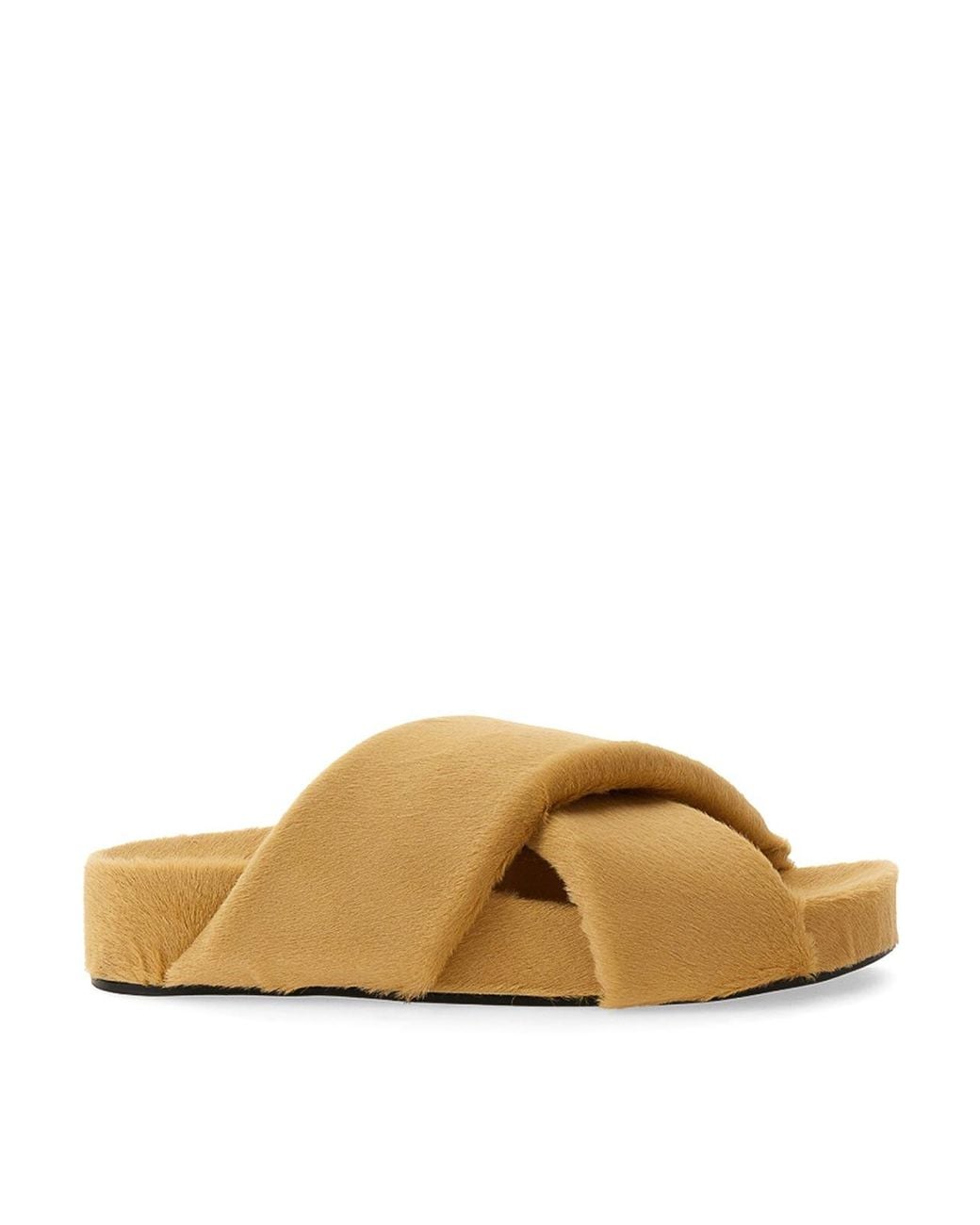 Jil Sander Brown Crisscross Sandal