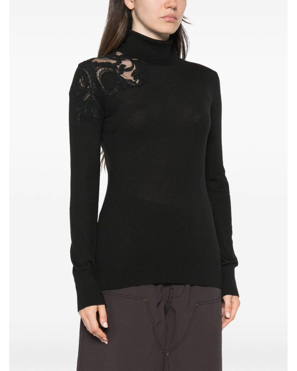 Pull Col Roulé Ermanno Scervino en coloris Black