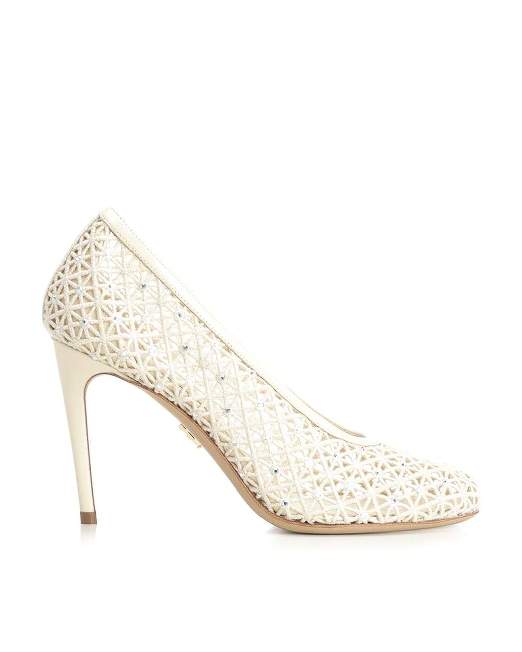 Ferragamo Natural Macramã Pumps
