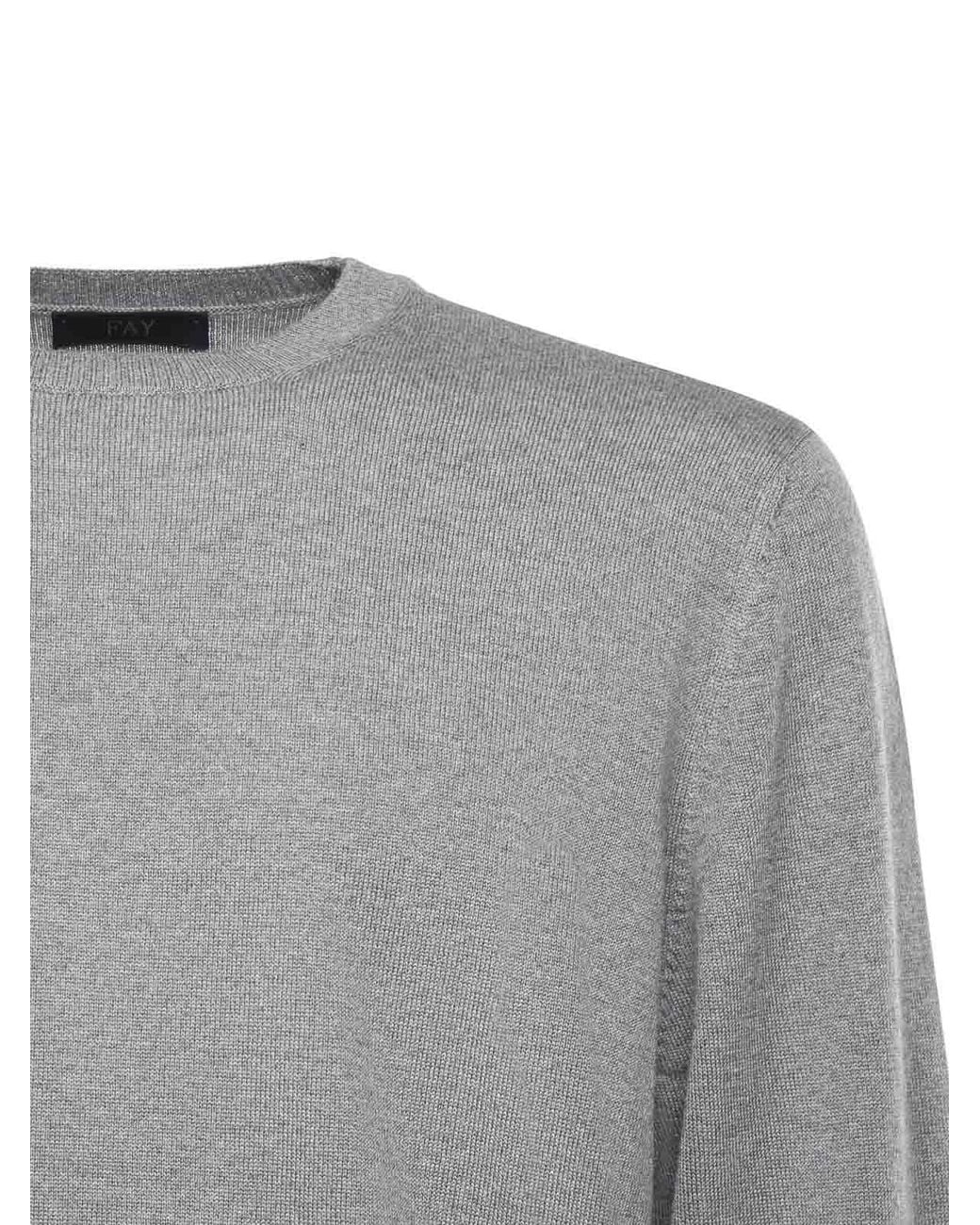Fay Gray Wool Sweater for men