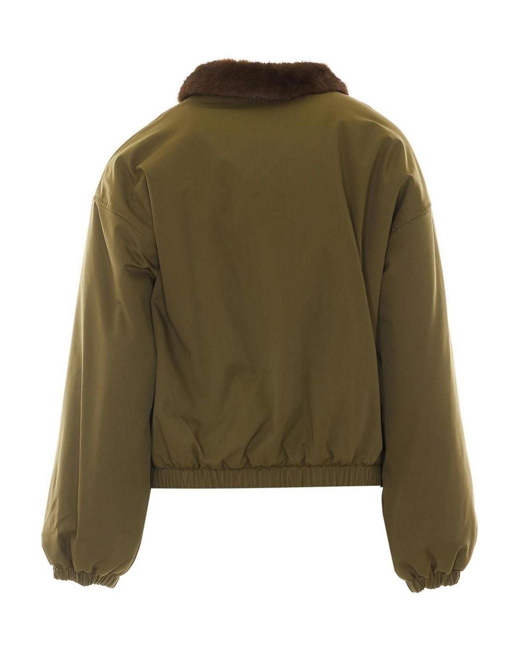 ELEH Green Bomber With Frontal Zip Closure