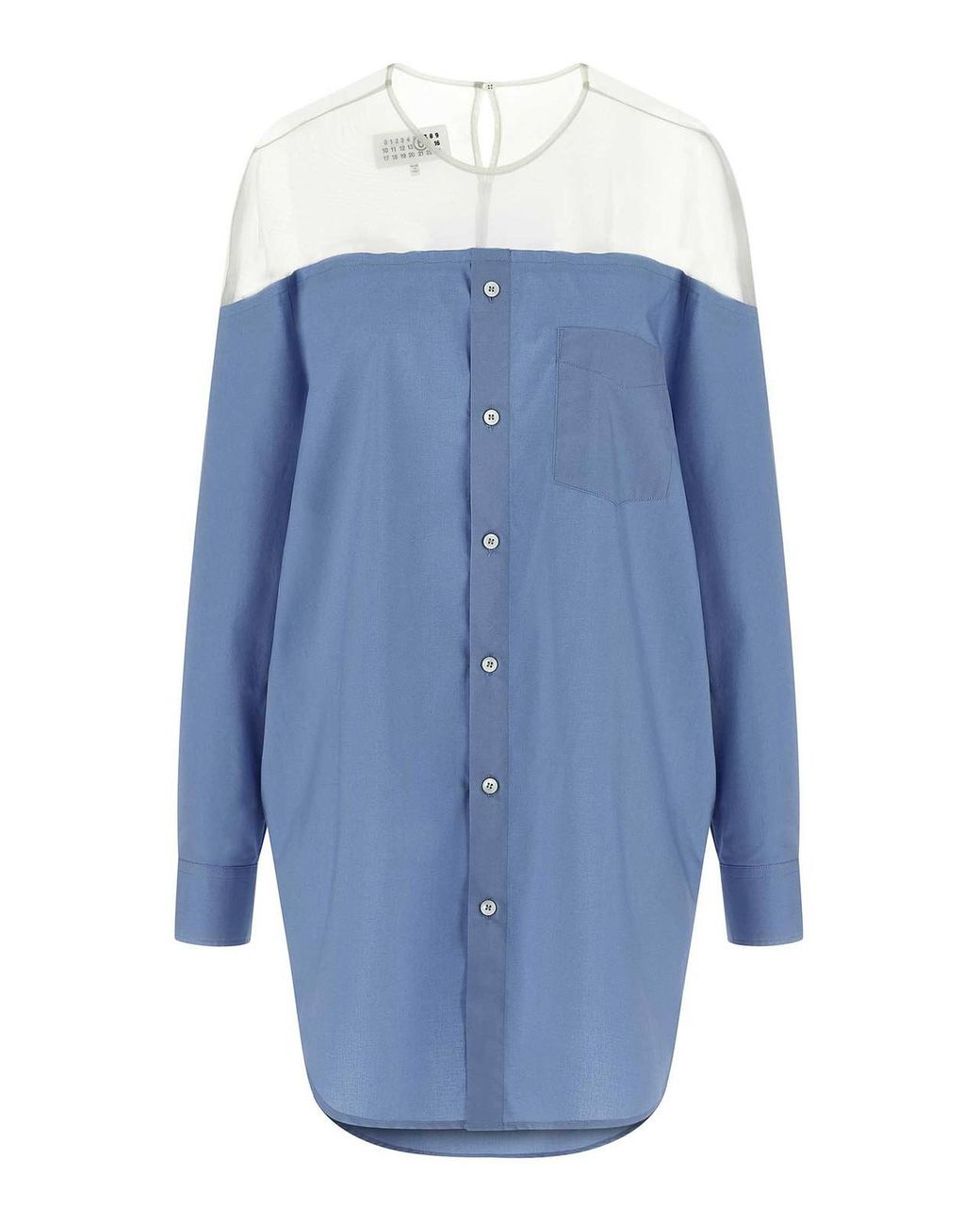 MM6 by Maison Margiela Blue Tulle Insert Shirt
