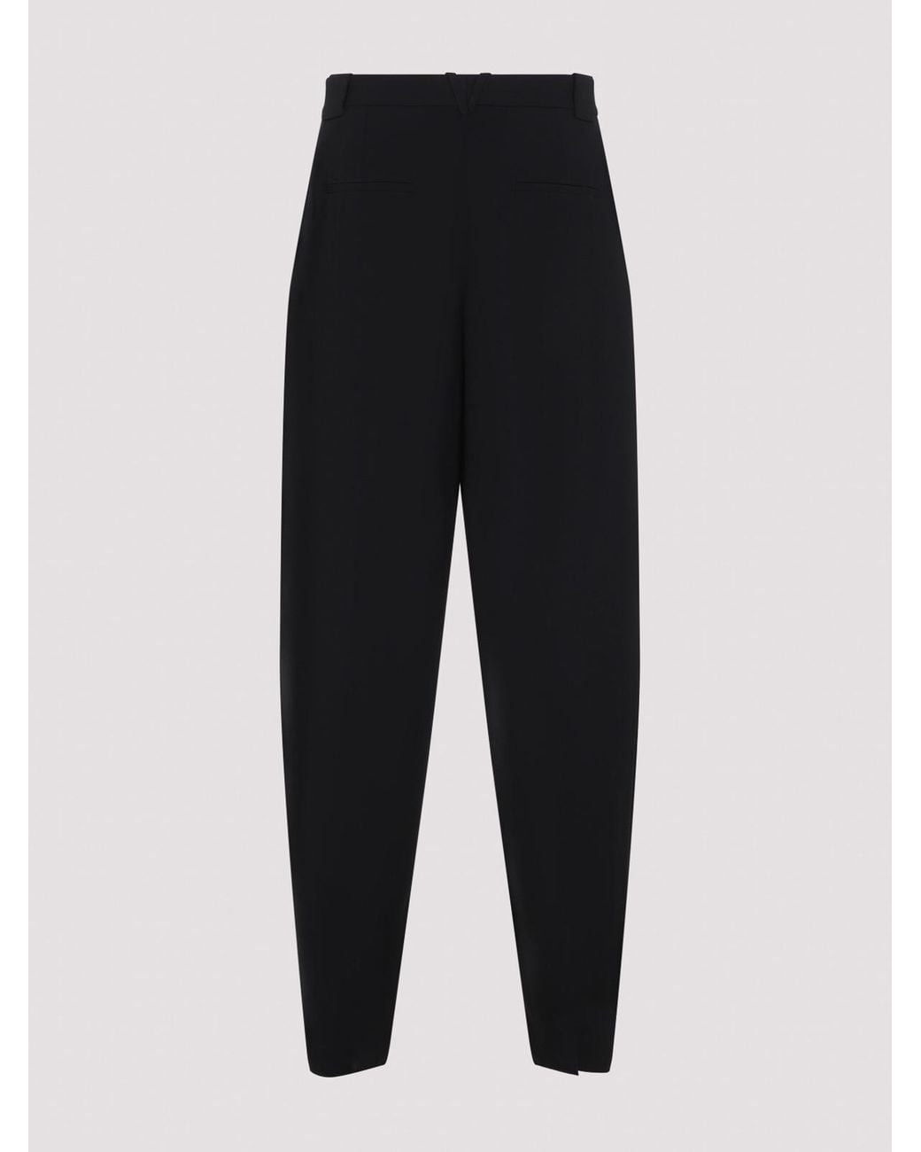 Bottega Veneta Black Bouble Pleat Pants for men