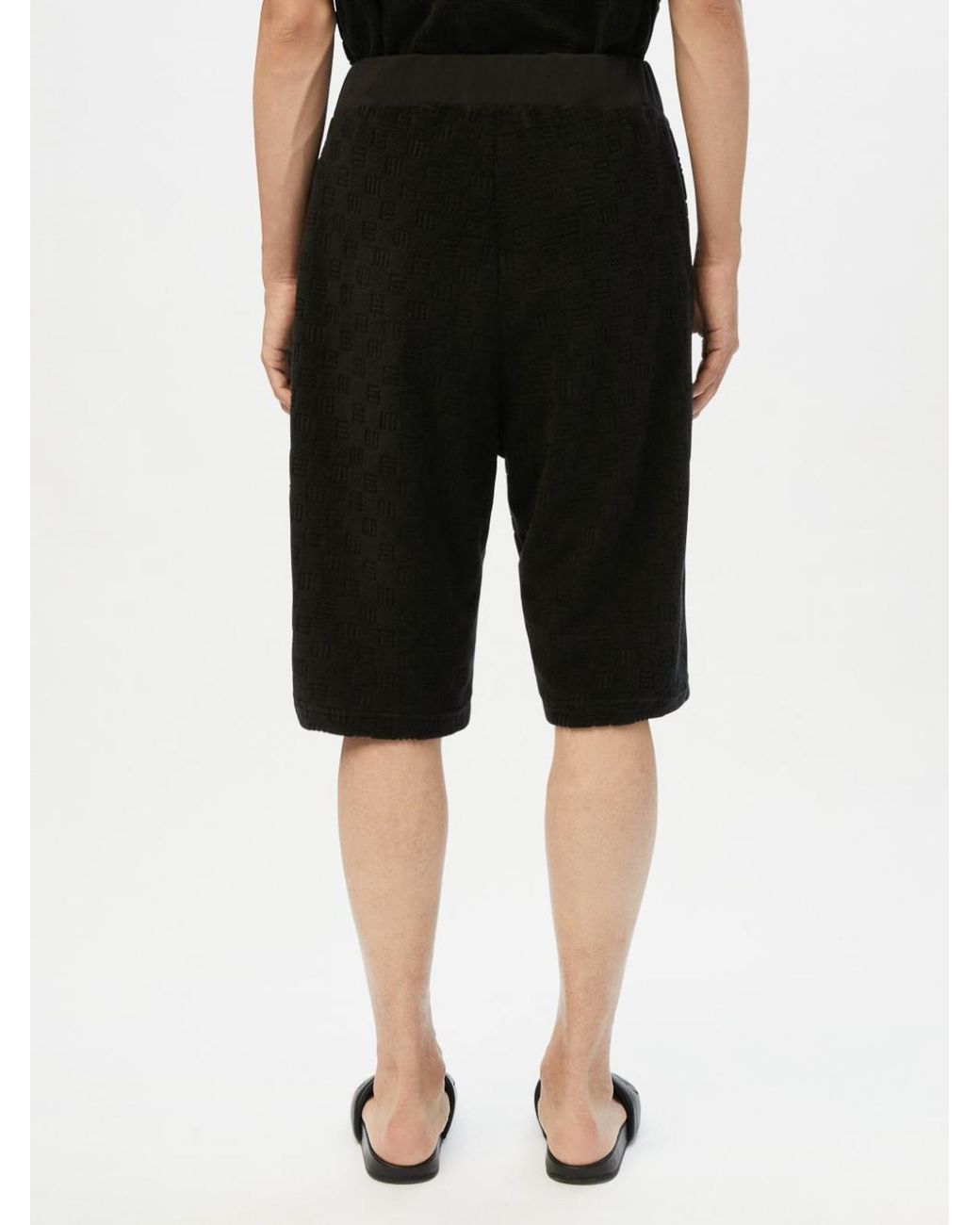 Ambush Black Cotton Logo Sweat Shorts for men