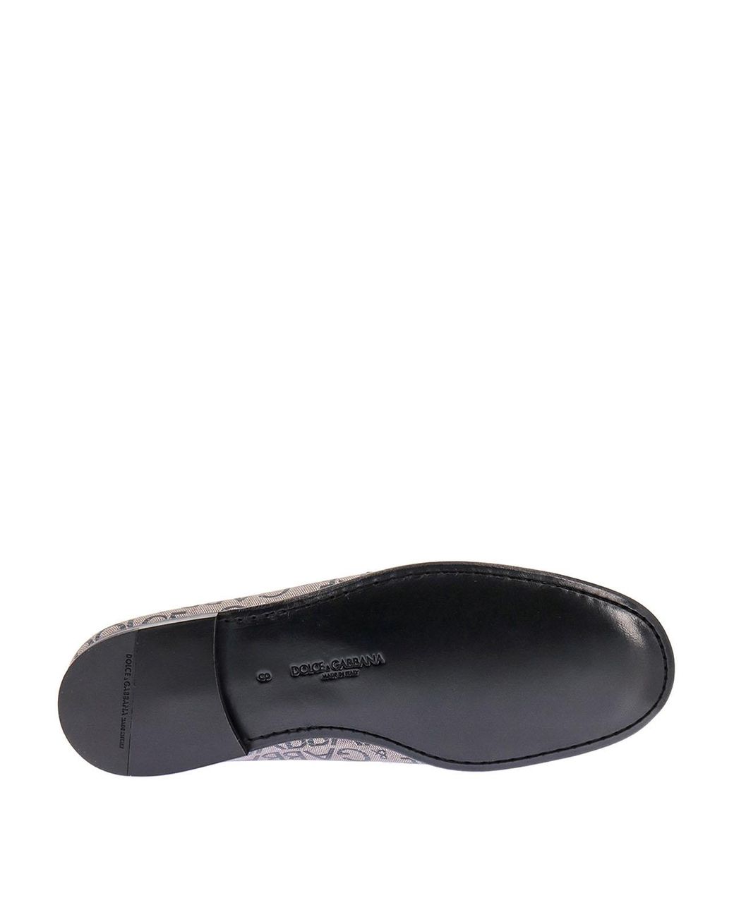 Dolce & Gabbana Gray Loafers With All-Over Lettering Logo Print for men
