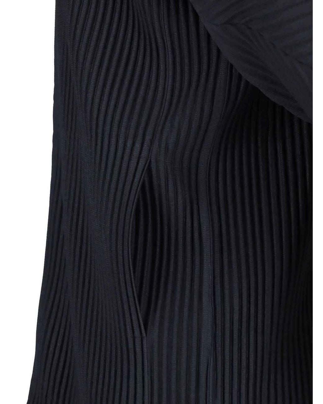 Homme Plissé Issey Miyake Blue Pleated Zip Sweatshirt for men