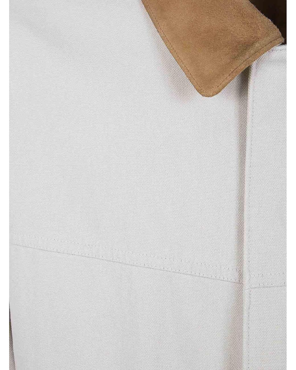 Tom Ford White Cotton Canvas Wr Workwear Jacket for men