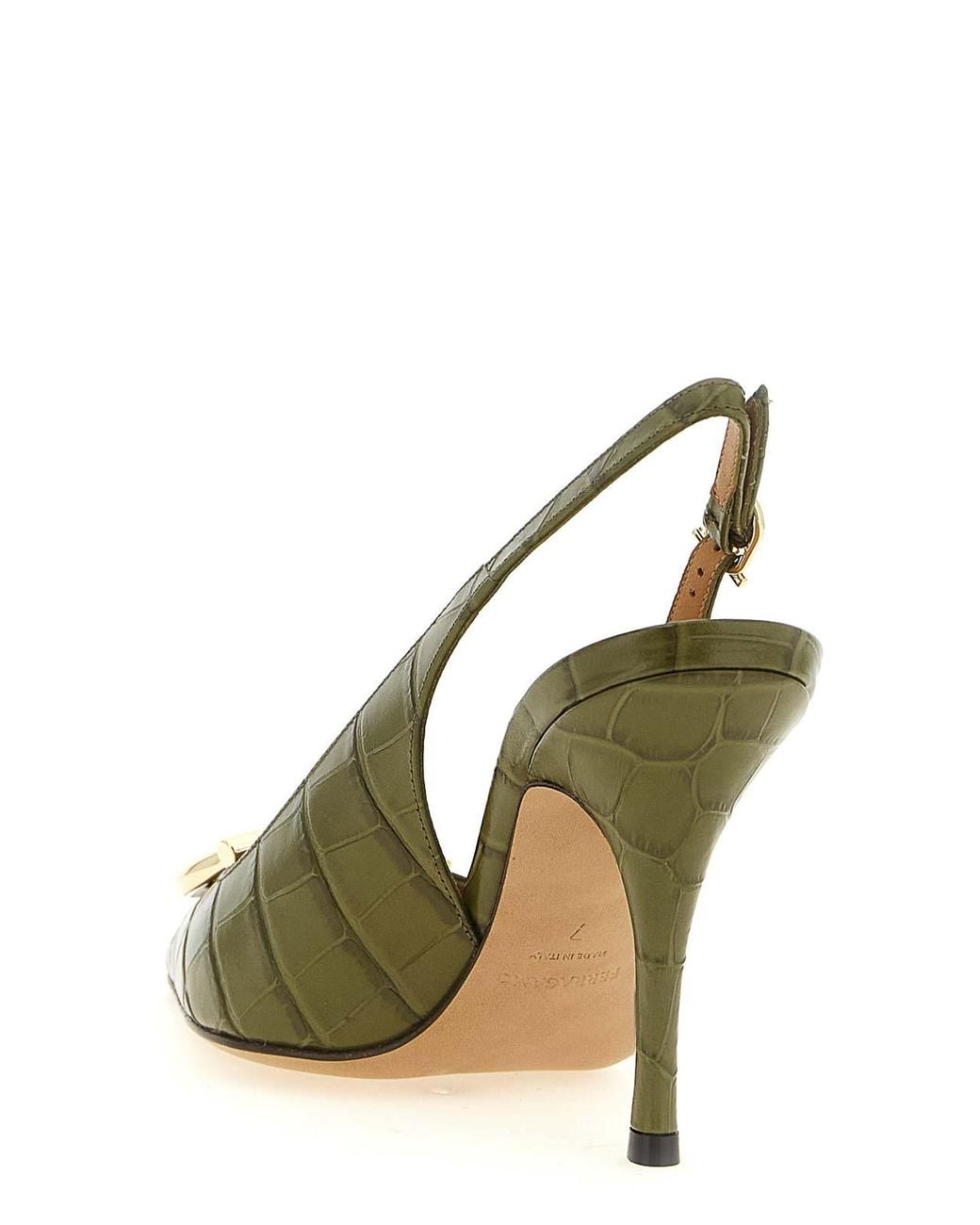 Ferragamo Metallic Slingback