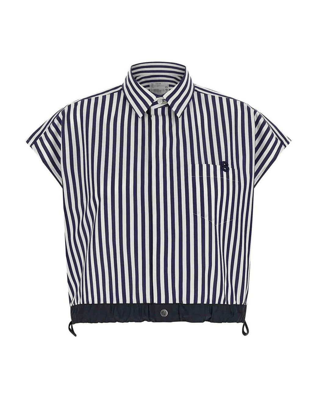 Sacai Black Cropped Shirt